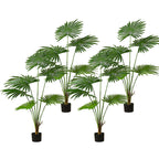 SOGA 4X 120cm Artificial Natural Green Fan Palm Tree Fake Tropical Indoor Plant Home Office Decor $ 388.50