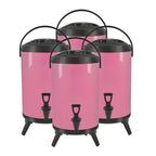 SOGA 4X 8L Stainless Steel Insulated Milk Tea Barrel Hot and Cold Beverage Dispenser Container with Faucet Pink $ 295.50