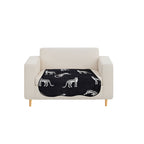SOGA One-Seater Black Leopard Print 90x90cm Throw Blanket Sofa Cover $ 79.90