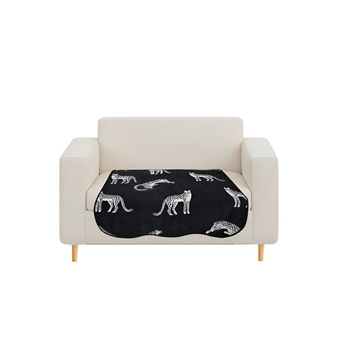 SOGA One-Seater Black Leopard Print 90x90cm Throw Blanket Sofa Cover $ 79.90