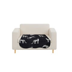 SOGA One-Seater Black Leopard Print 90x90cm Throw Blanket Sofa Cover