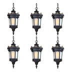 Vintage Lamp 6X 54.5cm Elegant Aluminum & Glass Lantern Chandelier Classic Hanging Light Fixture Antique Style $ 2975.50