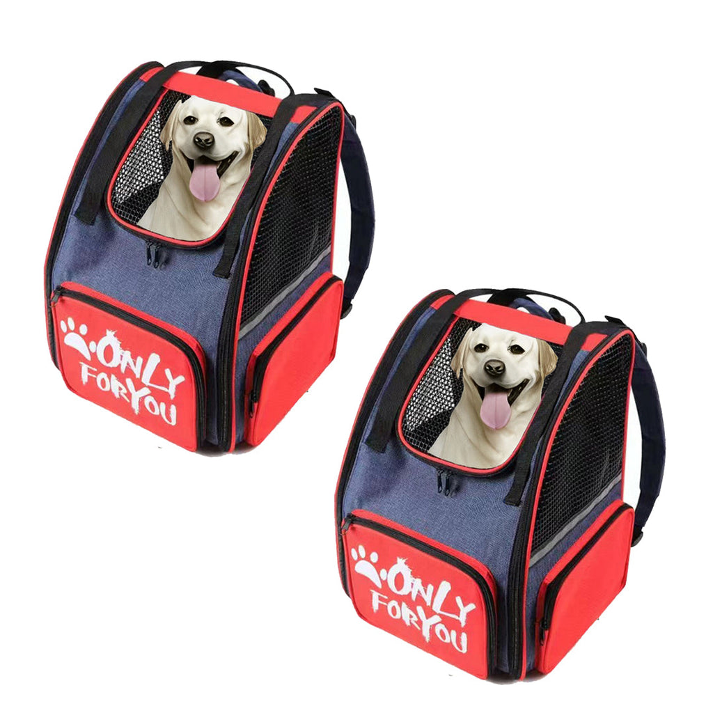 SOGA 2X Red Pet Carrier Backpack Breathable Mesh Portable Safety Travel Essentials Outdoor Bag $ 99.50