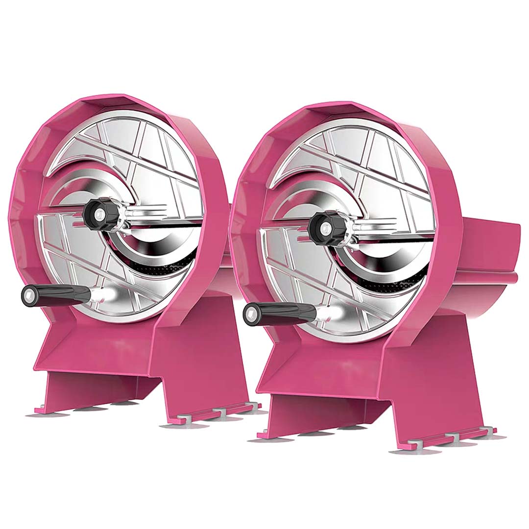 SOGA 2X Commercial Manual Vegetable Fruit Slicer Kitchen Cutter Machine Pink $ 280.90