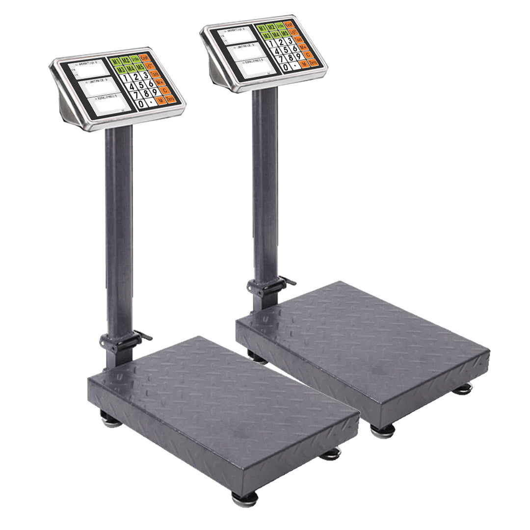 SOGA 2X 150kg Electronic Digital Platform Scale Computing Shop Postal Weight Black $ 215.50