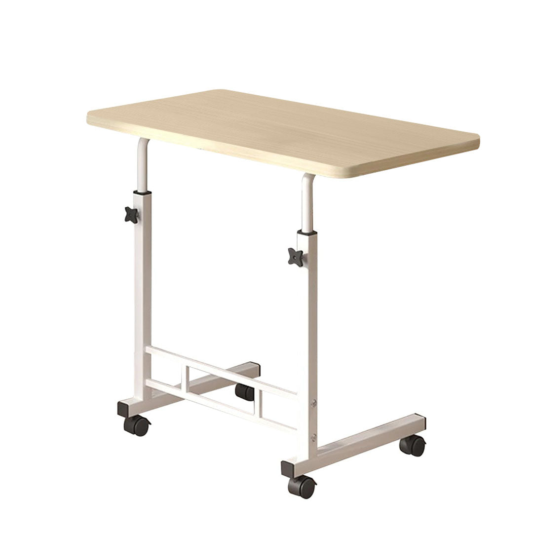 SOGA 40x80cm White Maple Bedside Table Movable Bedroom Desk Student Computer Table $ 74.50
