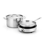 SOGA Kitchenware Bundle – 26cm Smart Induction Cooktop, Stainless Fry Pan & 9L Stock Pot $ 309