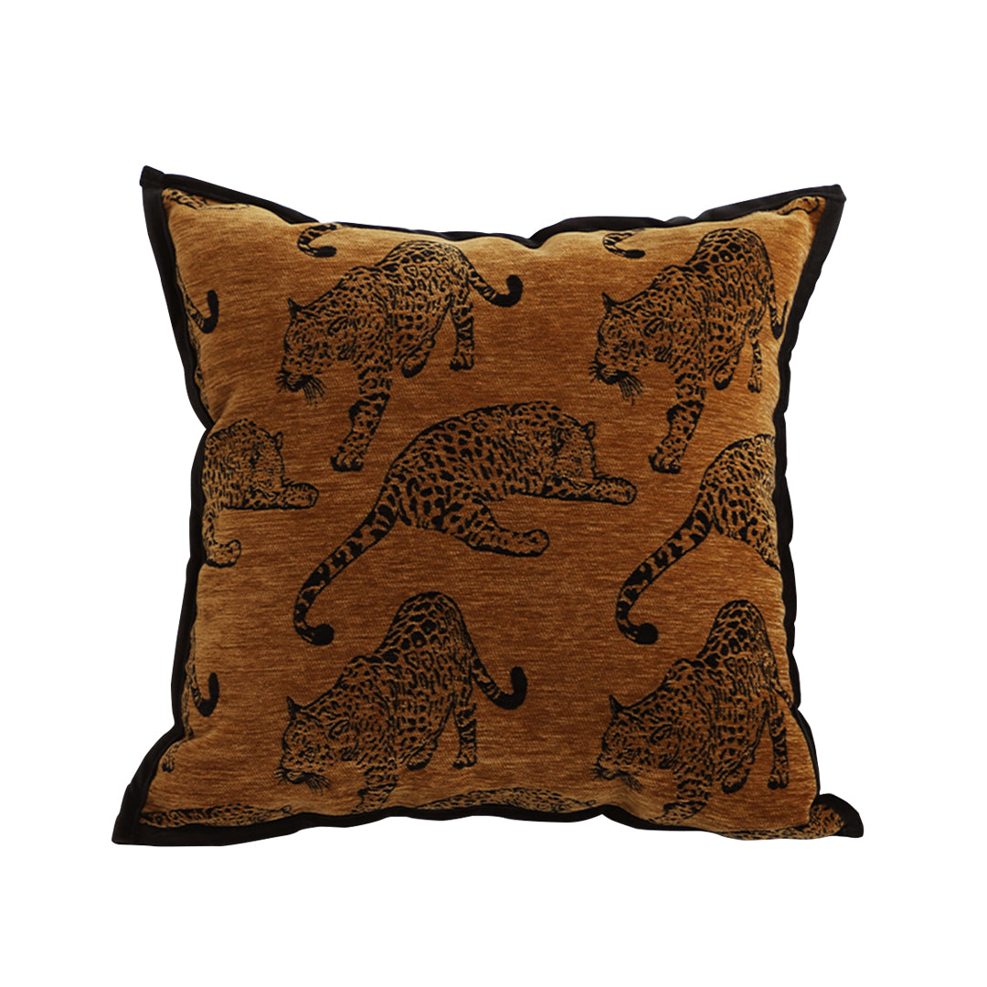 SOGA 45cm Throw Pillow Dark Brown Leopard Square Retro Decorative Cushion for Living Room $ 52.50