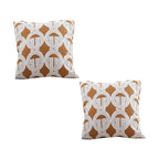 SOGA 2X 45cm Brown Circular Chain Jacquard Square Pillow Decorative Cushion for Living Room $ 107.90