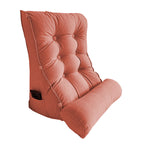 SOGA 45cm Peach Triangular Wedge Lumbar Pillow Headboard Backrest Sofa Bed Cushion Home Decor