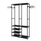 SOGA 90x35cm Hanging Clothes Rack Storage w/ 4 Layer Organizer and Side Hooks $ 66.90