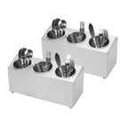 SOGA 2X 18/10 Stainless Steel Commercial Conical Utensils Cutlery Holder with 3 Holes $ 151.50