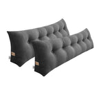 SOGA 2X 180cm Dark Grey Triangular Wedge Bed Pillow Headboard Backrest Bedside Tatami Cushion Home Decor