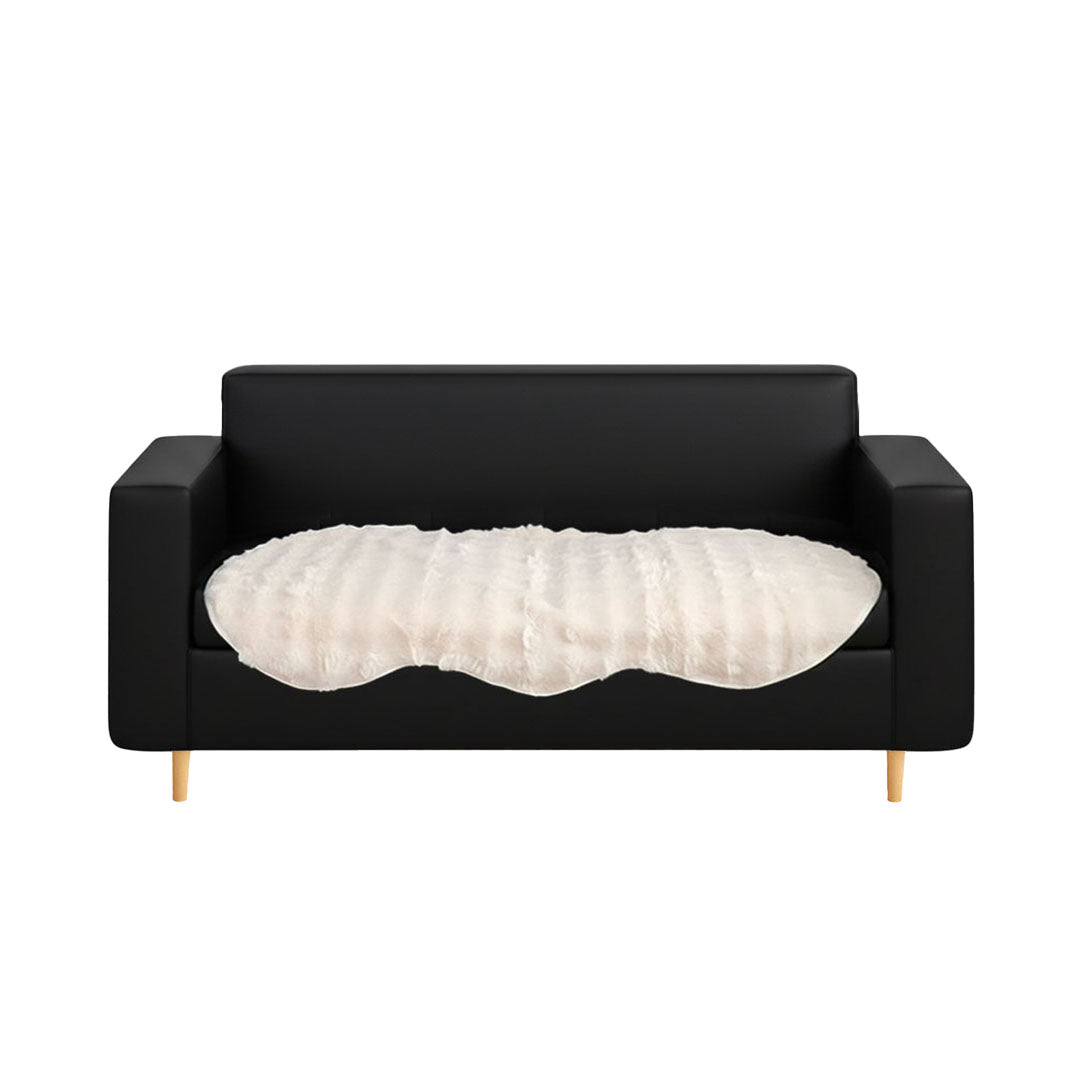 SOGA Three-seater White Faux Fur Throw Blanket 90x210cm Polyester $ 84.50