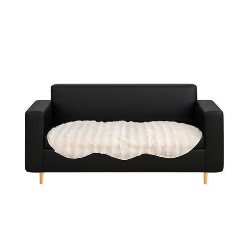 SOGA Three-seater White Faux Fur Throw Blanket 90x210cm Polyester $ 84.50