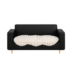 SOGA Three-seater White Faux Fur Throw Blanket 90x210cm Polyester