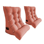 SOGA 2X 45cm Peach Triangular Wedge Lumbar Pillow Headboard Backrest Sofa Bed Cushion Home Decor