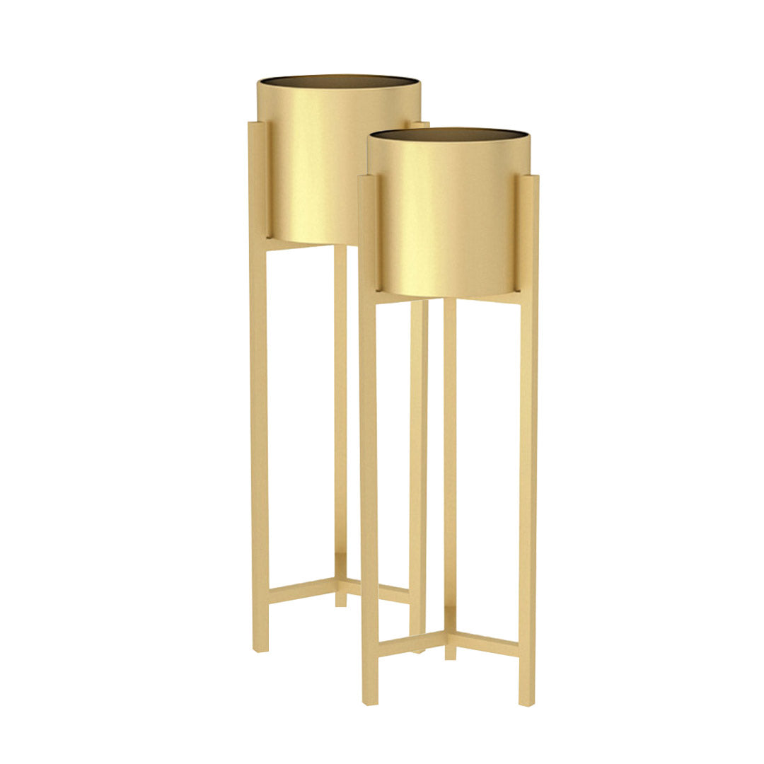 SOGA 2X 90cm Gold Metal Plant Stand with Flower Pot Holder Corner Shelving Rack Indoor Display $ 172.90