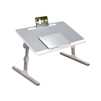SOGA 60X40cm Grey Small Laptop Bed Portable Foldable Study Table Adjustable $ 81.50