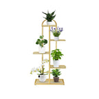 SOGA 5 Tier 6 Pots Gold Metal Plant Stand Flowerpot Display Shelf Rack Indoor Home Office Decor $ 66.90