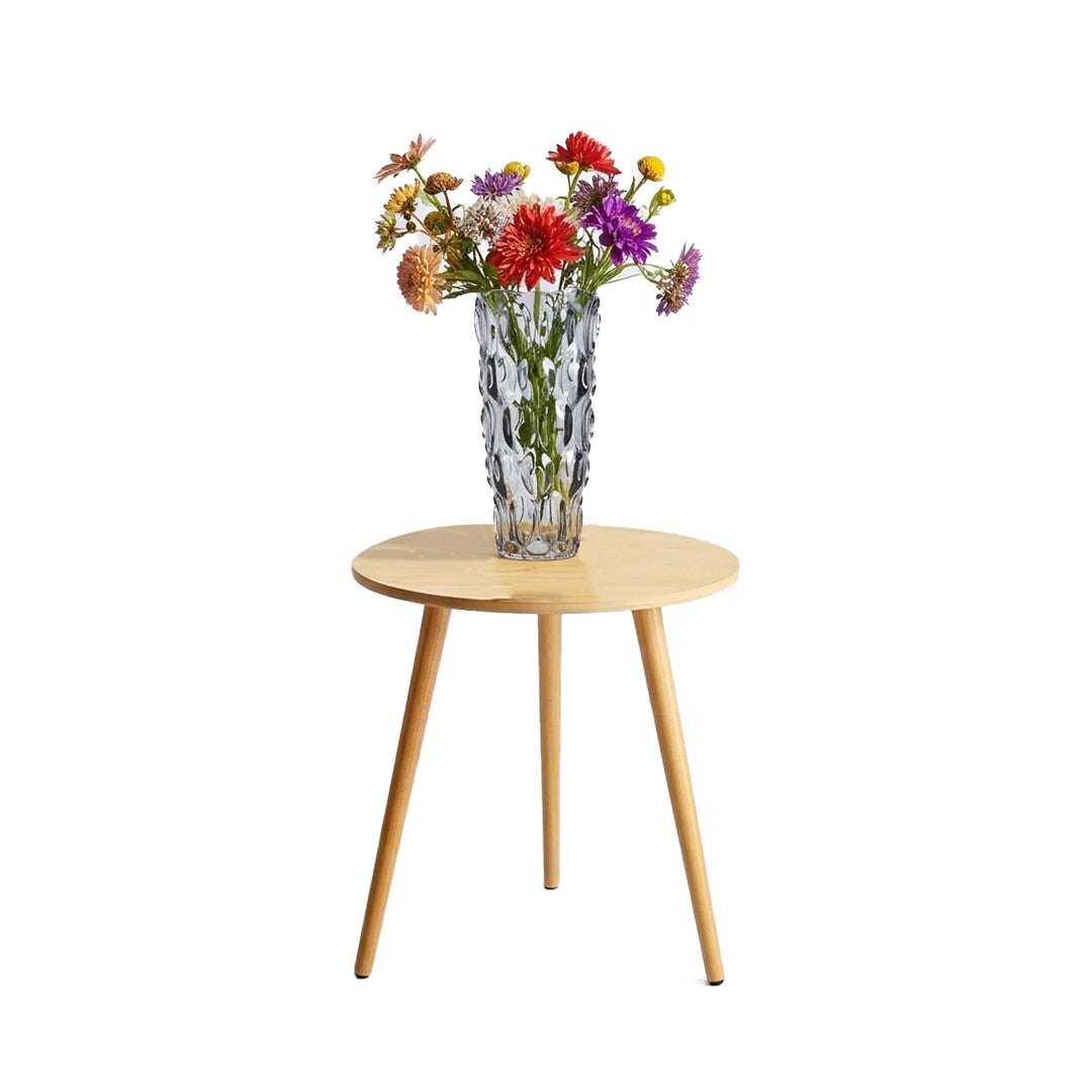 SOGA Home & Living Bundle – Walnut Side Coffee Table & Grey Glass Vase for Modern Home Decor $ 123