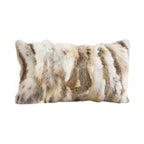 SOGA 30cm Throw Pillow Coffee Rabbit Fur Lumbar Warm Cozy Decorative Cushion Home Decor $ 77.90