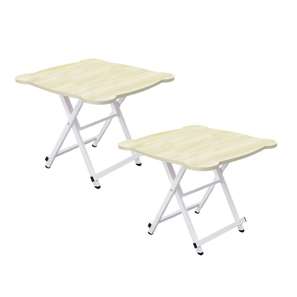 SOGA 2X Light Wood Minimalist Cat Ear Folding Table Indoor Outdoor Portable Stall Desk Home Decor $ 129.50