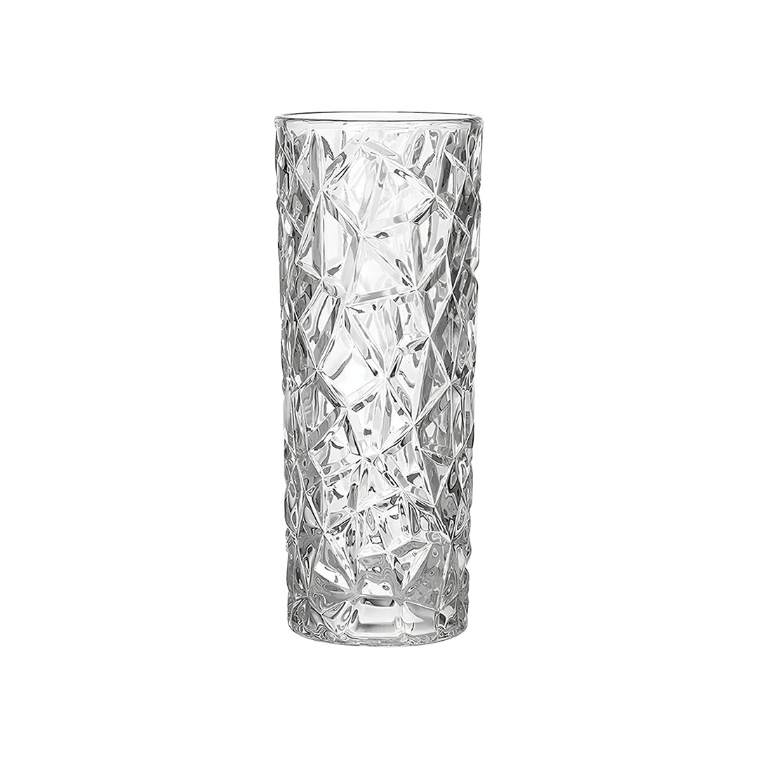 SOGA 14x30cm Heavy Duty Glass Vase Crystal Clear Design for Home Décor