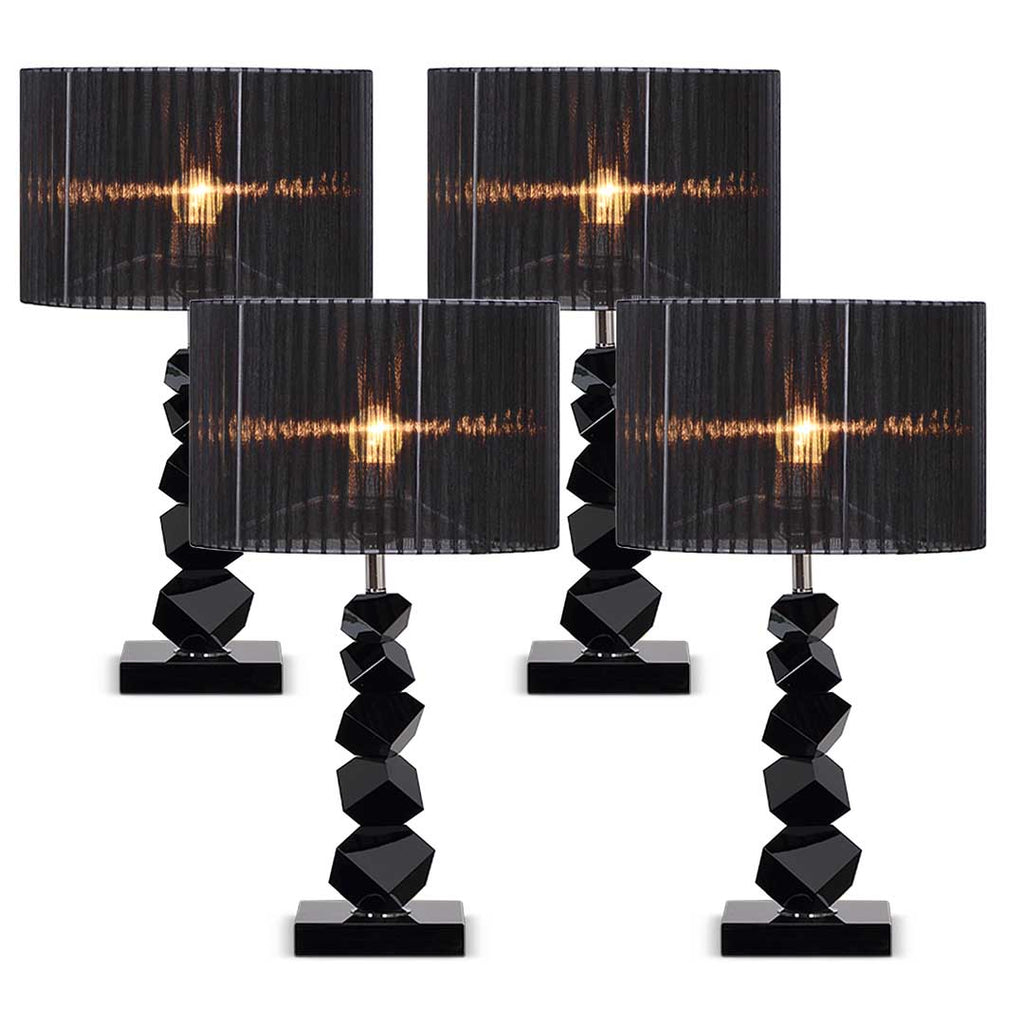 SOGA 4X 60cm Black Table Lamp with Dark Shade LED Desk Lamp $ 810.90