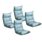 SOGA 4X Blue Lounge Recliner Lazy Sofa Bed Tatami Cushion Collapsible Backrest Seat Home Office Decor $ 573.90