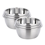 SOGA 2X 3Pcs Deepen Polished Stainless Steel Stackable Baking Washing Mixing Bowls Set Food Storage Basin $ 97.50