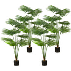 SOGA 4X 150cm Artificial Natural Green Fan Palm Tree Fake Tropical Indoor Plant Home Office Decor $ 527.90