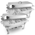 SOGA 2X 3L Triple Tray Stainless Steel Chafing Food Warmer Catering Dish $ 336.50