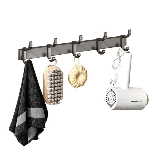 SOGA 37cm Wall Mounted Towel Rack Space-Saving Hanger Organiser with Durable Hooks