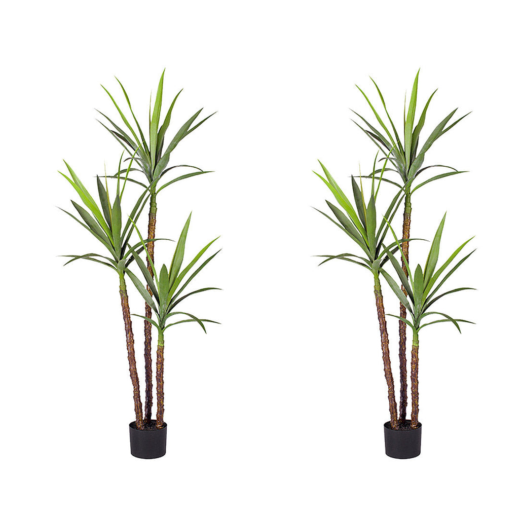 SOGA 2X 150cm Artificial Natural Green Dracaena Yucca Tree Fake Tropical Indoor Plant Home Office Decor $ 280.90