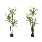 SOGA 2X 150cm Artificial Natural Green Dracaena Yucca Tree Fake Tropical Indoor Plant Home Office Decor $ 280.90