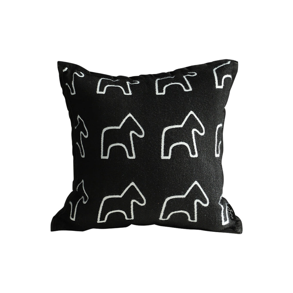 SOGA 45cm Throw Pillow Black Teddy Fleece Square Pony Design Decorative Cushion for Living Room $ 46.90