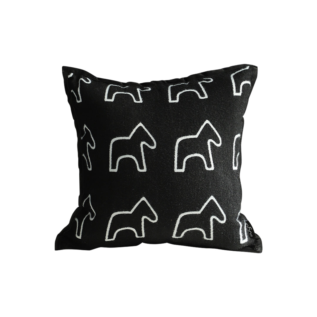SOGA 45cm Throw Pillow Black Teddy Fleece Square Pony Design Decorative Cushion for Living Room $ 46.90