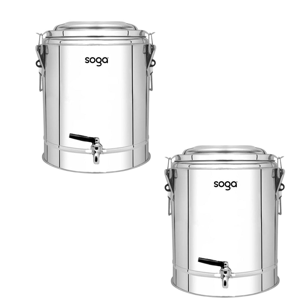 SOGA 2X 50L Stainless Steel Insulated Stock Pot Dispenser Hot & Cold Beverage Container With Tap $ 517.50