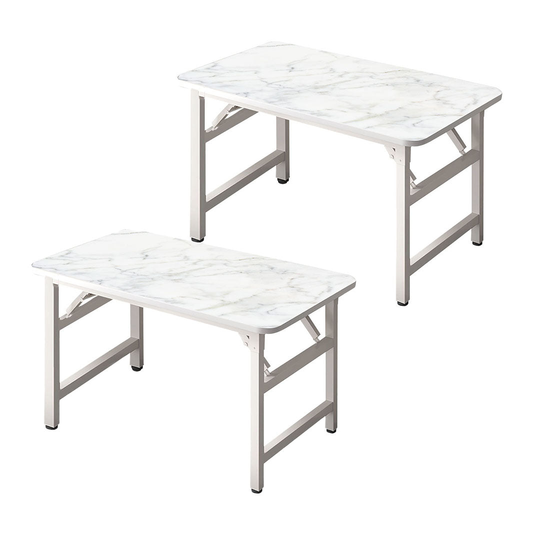 SOGA 2X 120x60x75cm White Foldable Computer Study Table Easy Assembly Desk No Chair $ 280.90