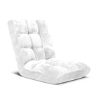 SOGA Floor Recliner Folding Lounge Sofa Futon Couch Folding Chair Cushion White $ 94.50