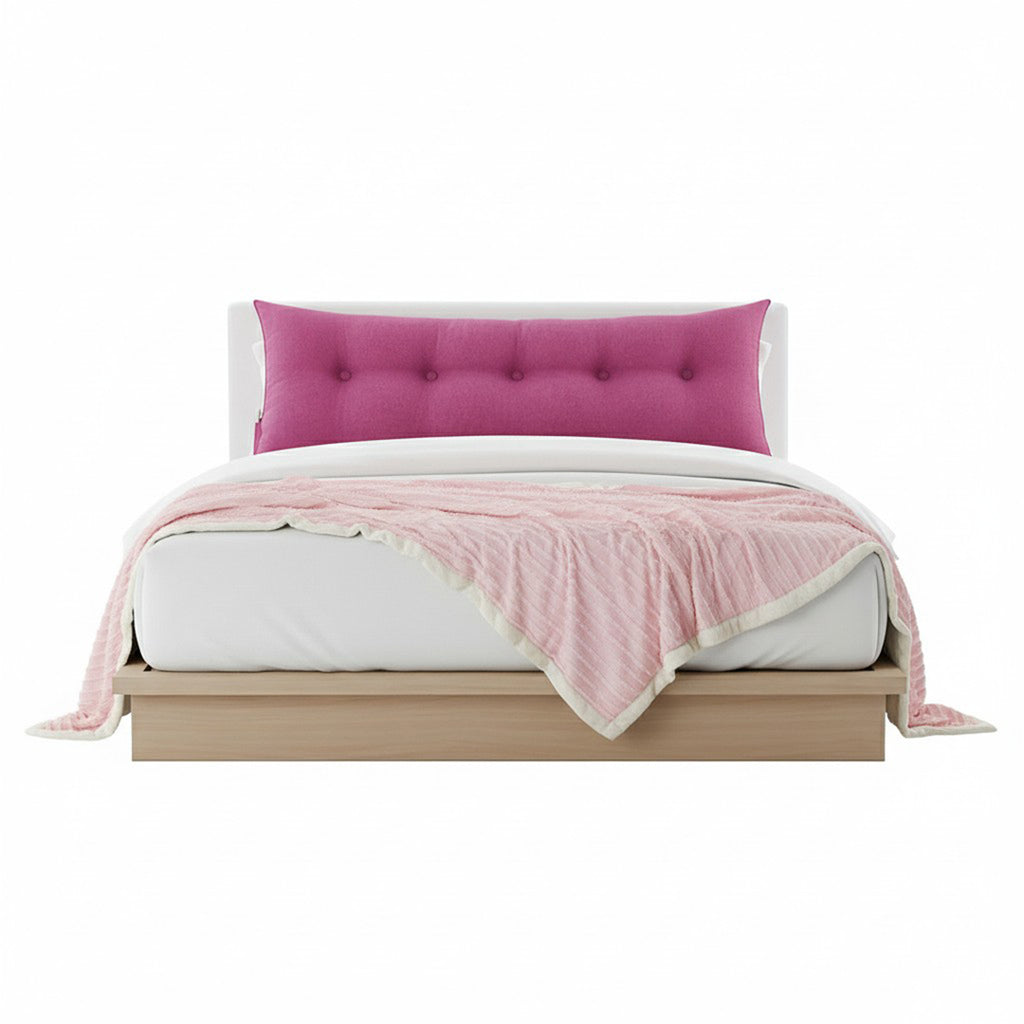 SOGA Home & Living Bundle – Red Triangular Wedge Bed Pillow & Pink Cozy Flannel Throw