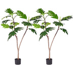 SOGA 2X 120cm Artificial Natural Green Split-Leaf Philodendron Tree Fake Tropical Indoor Plant Home Office Decor $ 280.90