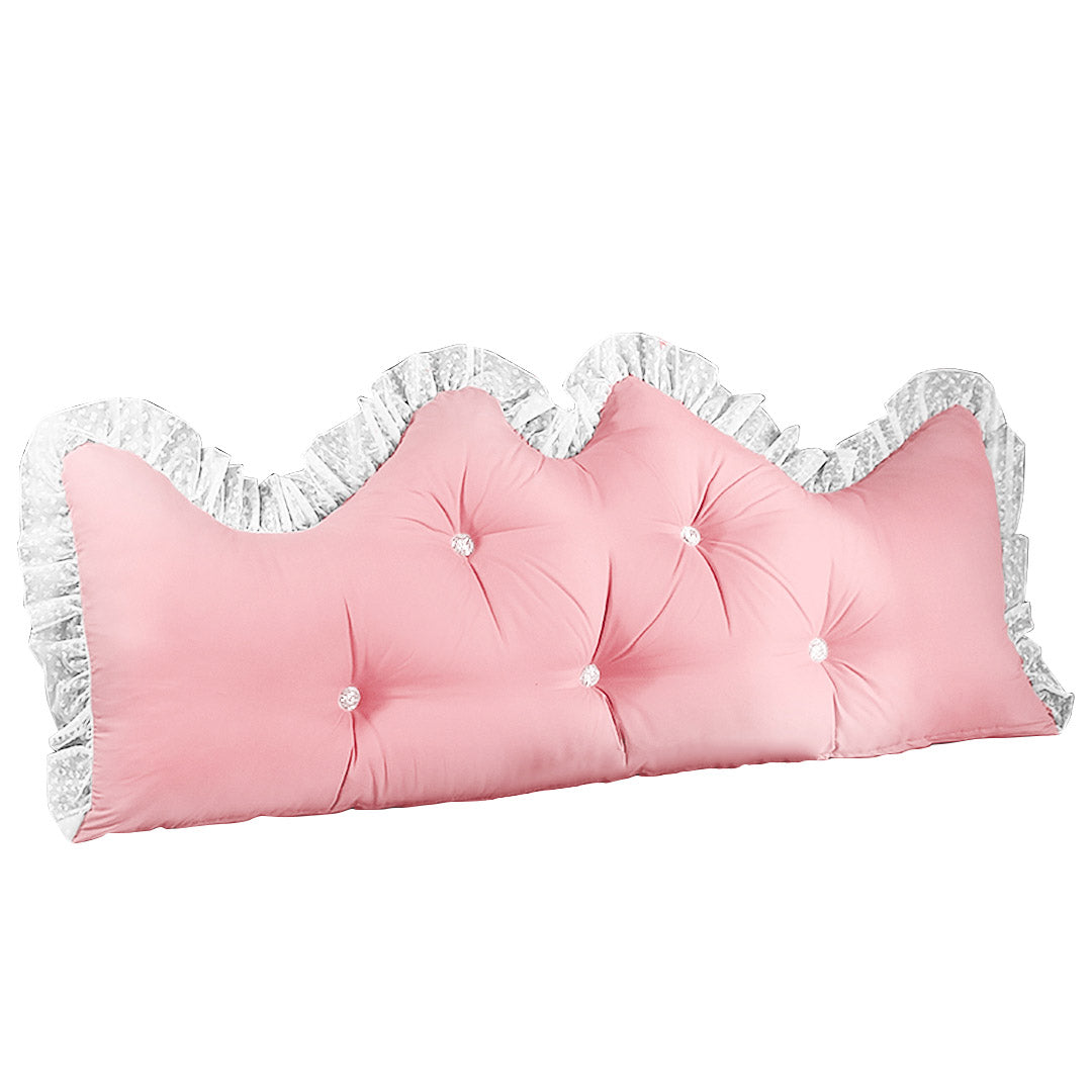 SOGA 120cm Pink Princess Bed Pillow Headboard Backrest Bedside Tatami Sofa Cushion with Ruffle Lace Home Decor $ 88.90