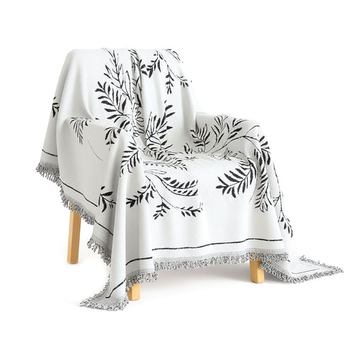 SOGA One-seater White Sofa Cover Leaf Print 130x180cm Polyester $ 99.90