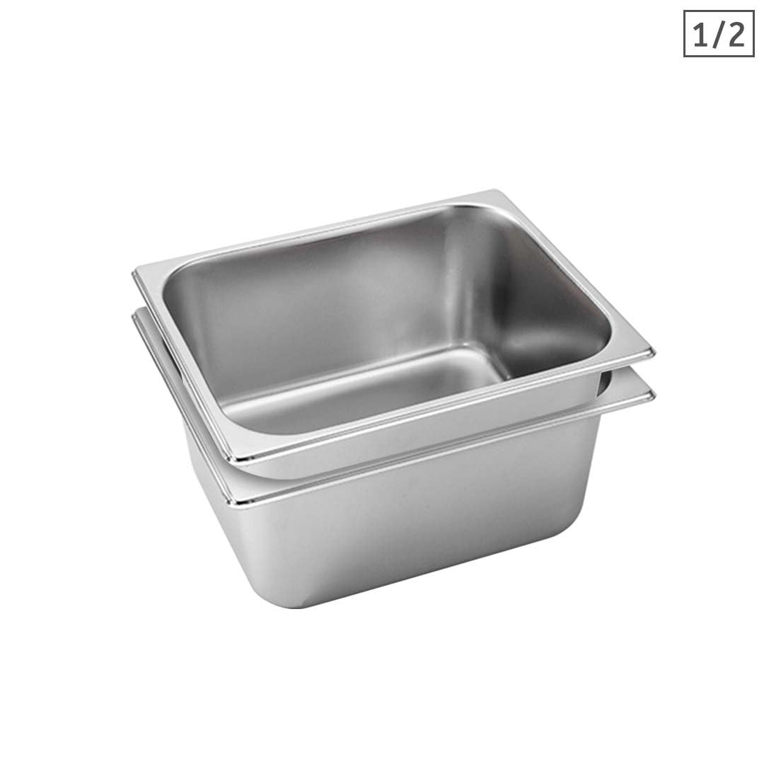 SOGA 2X Gastronorm GN Pan Full Size 1/2 GN Pan 15cm Deep Stainless Steel Tray $ 61.50