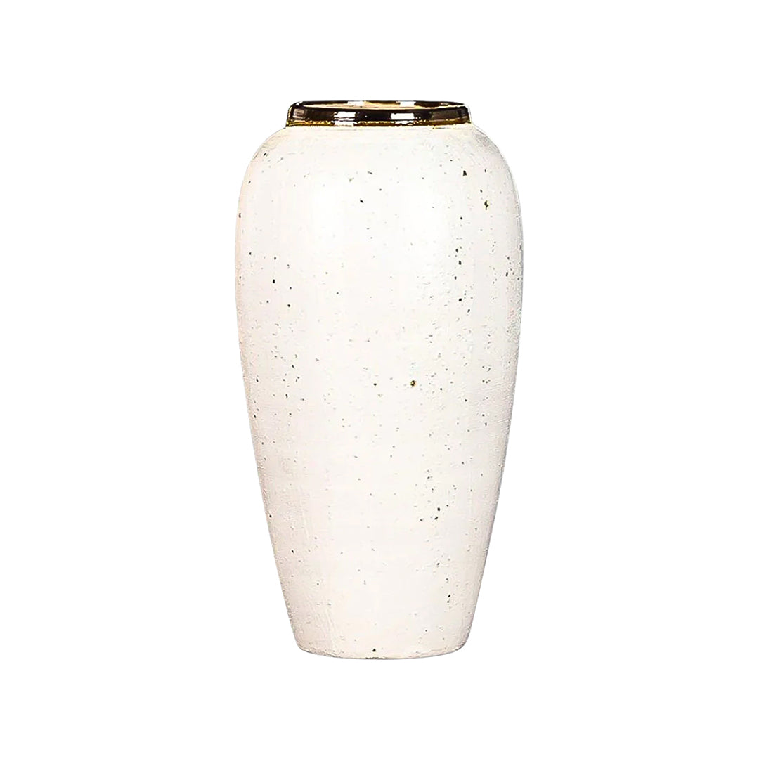 SOGA 35x17cm Plain White Large Ceramic Flower Vase Elegant Living Room Home Decor