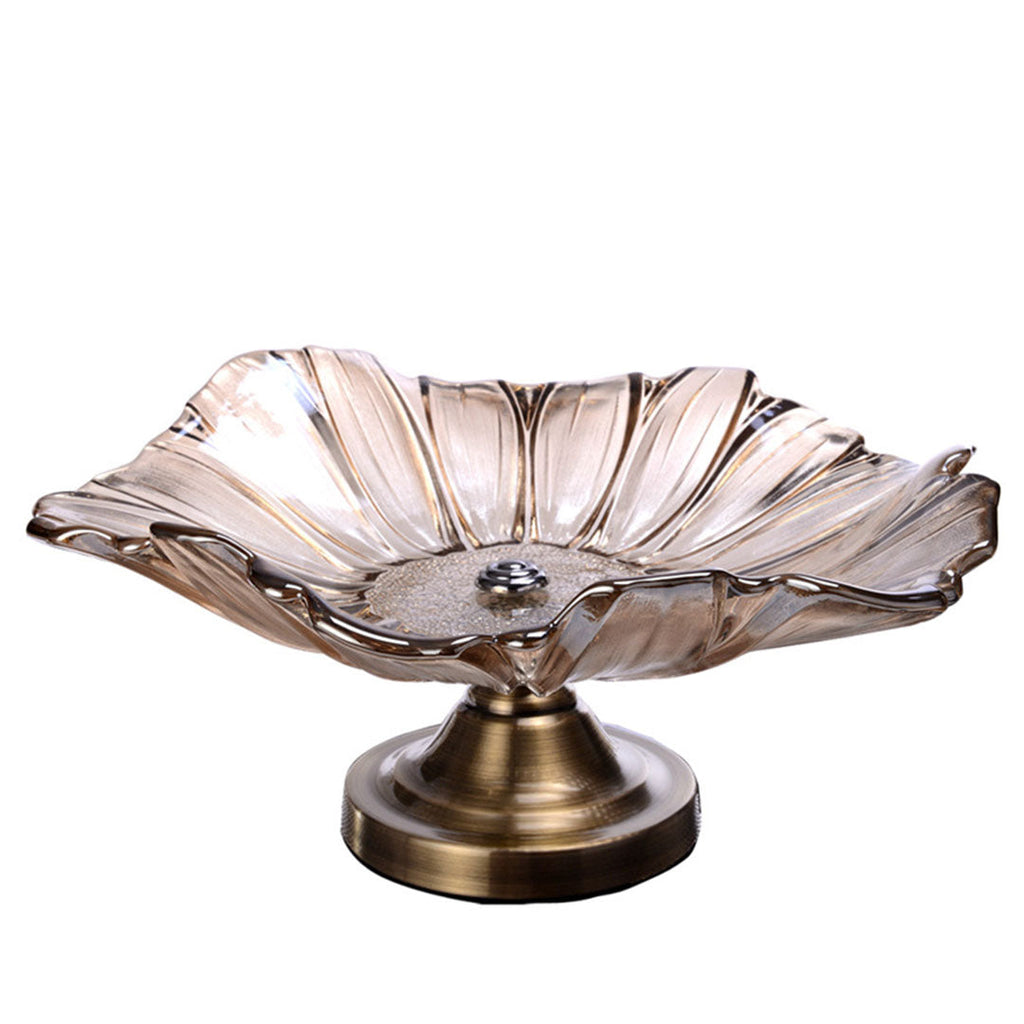 SOGA Bronze Tulip Crystal Glass Fruit Bowl Candy Holder Countertop Dessert Serving Basket Decor $ 77.90