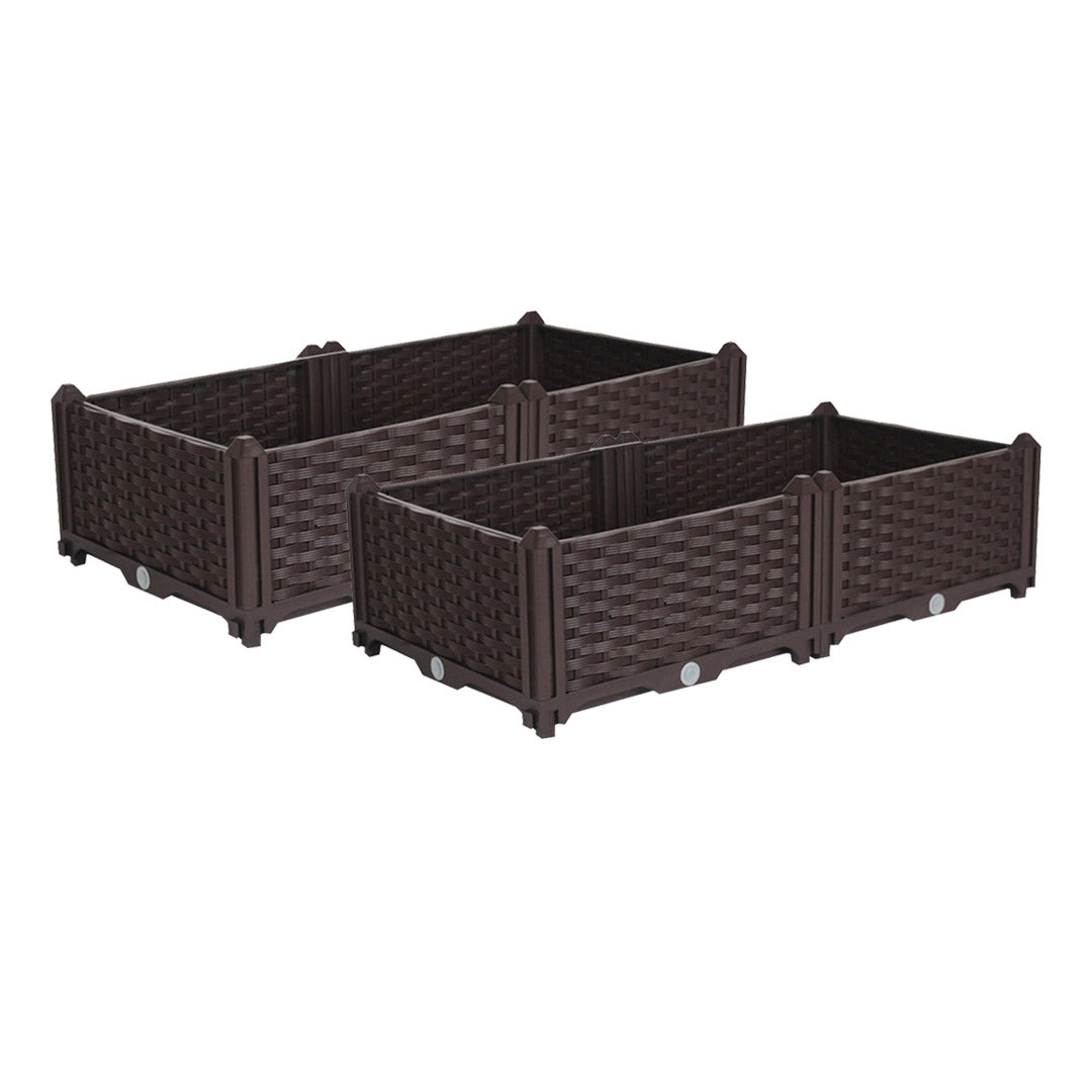 SOGA 2X 80cm Raised Planter Box Vegetable Herb Flower Outdoor Plastic Plants Garden Bed $ 107.90