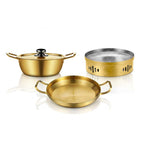 SOGA Kitchenware Bundle – Gold & Yellow Dry Pots and Ramen Pot for Stylish Kitchen Cooking $ 153